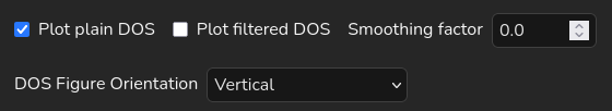 General options panel for plain EBS