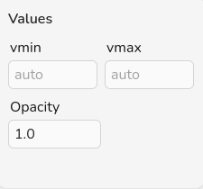Vmin and vmax controls for projected bands