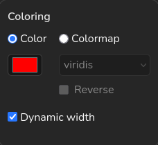 Filter coloring panel with solid-color mode selected