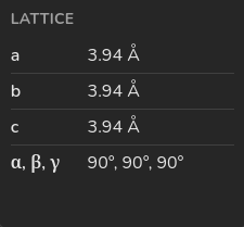 Lattice report card generated for spin-polarized EBS